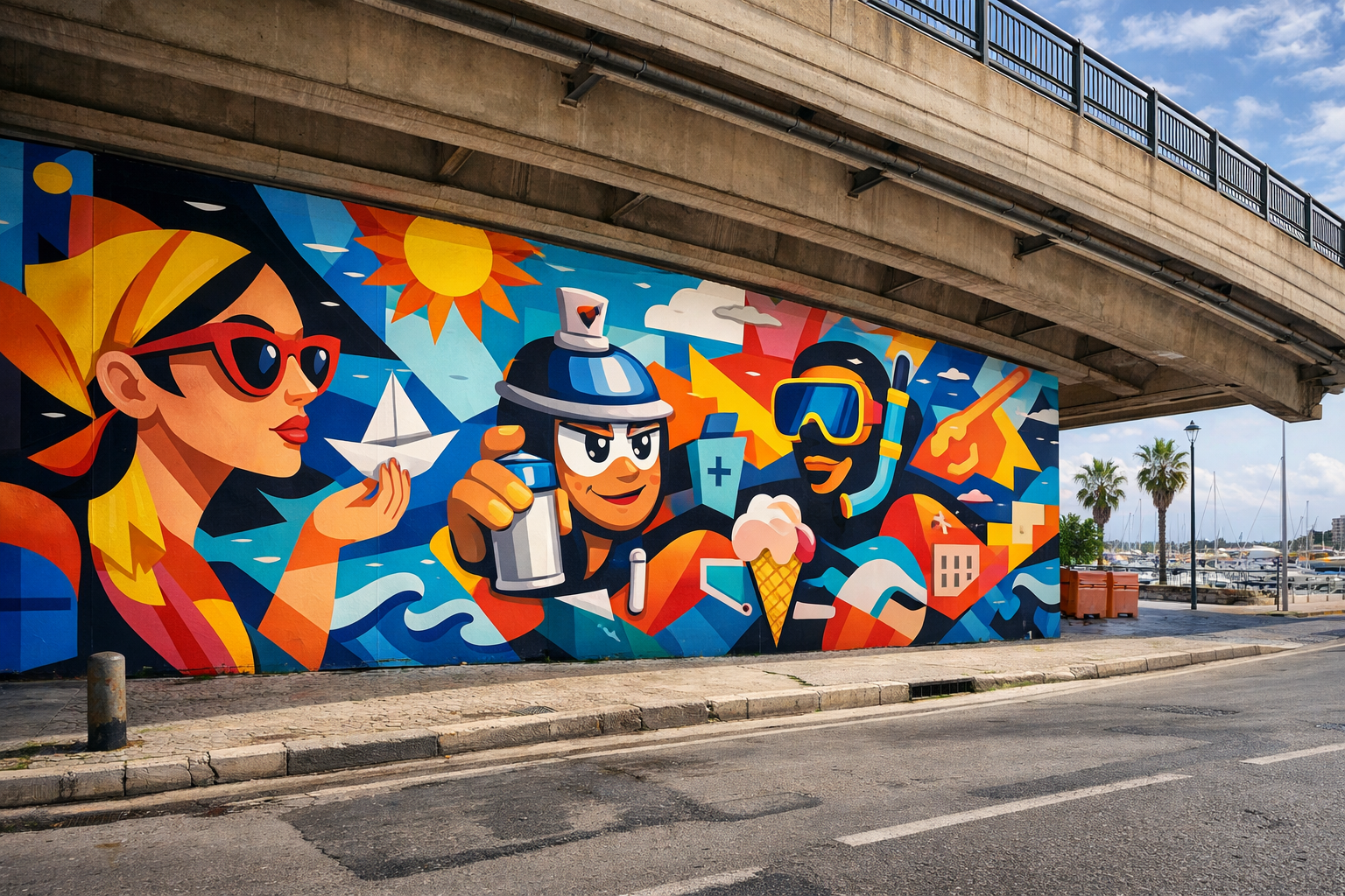 foto generata dall'intelligenza artificiale, street art