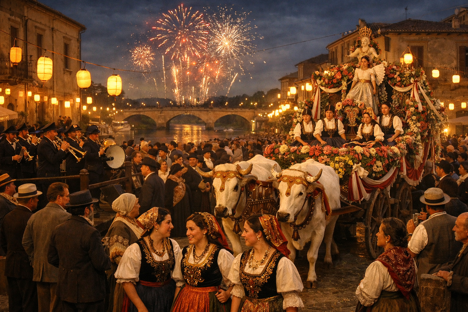 Antiche feste popolari a Pescara nell’Ottocento con carri allegorici e costumi tradizionali