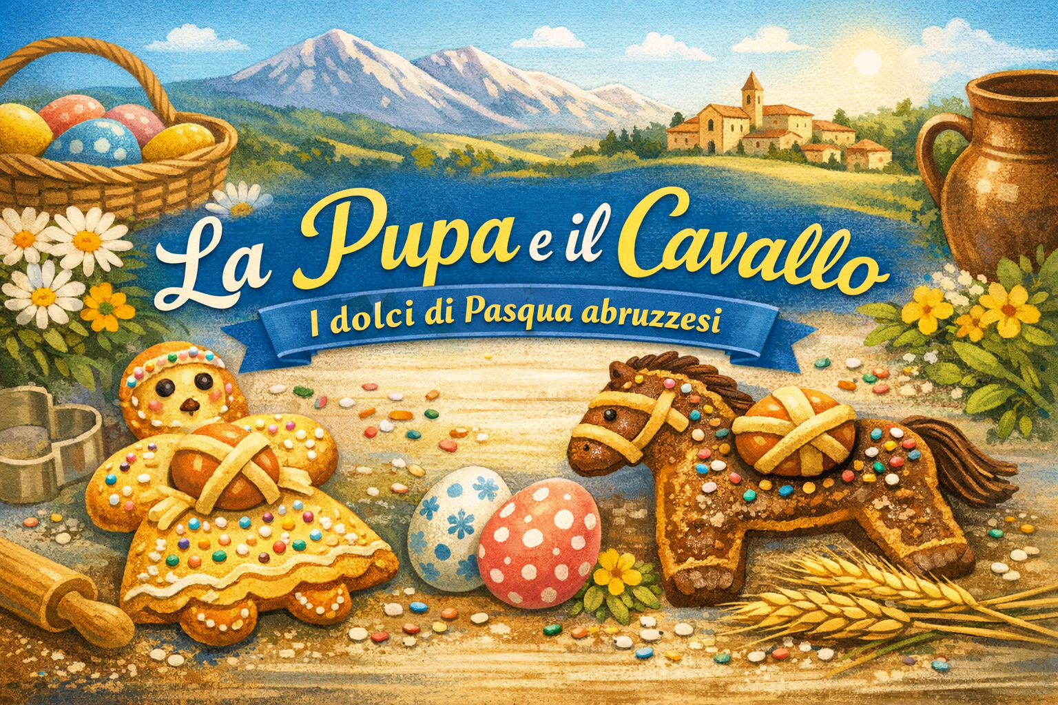 Grafica Pupa e Cavallo, dolci tipici abruzzesi di Pasqua