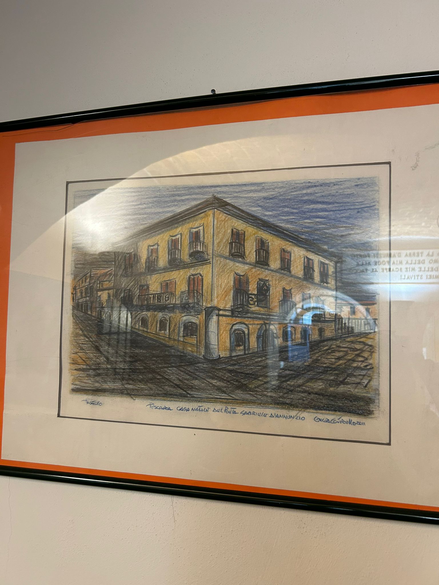 Illustrazione della Casa Natale di D’Annunzio esposta nel museo