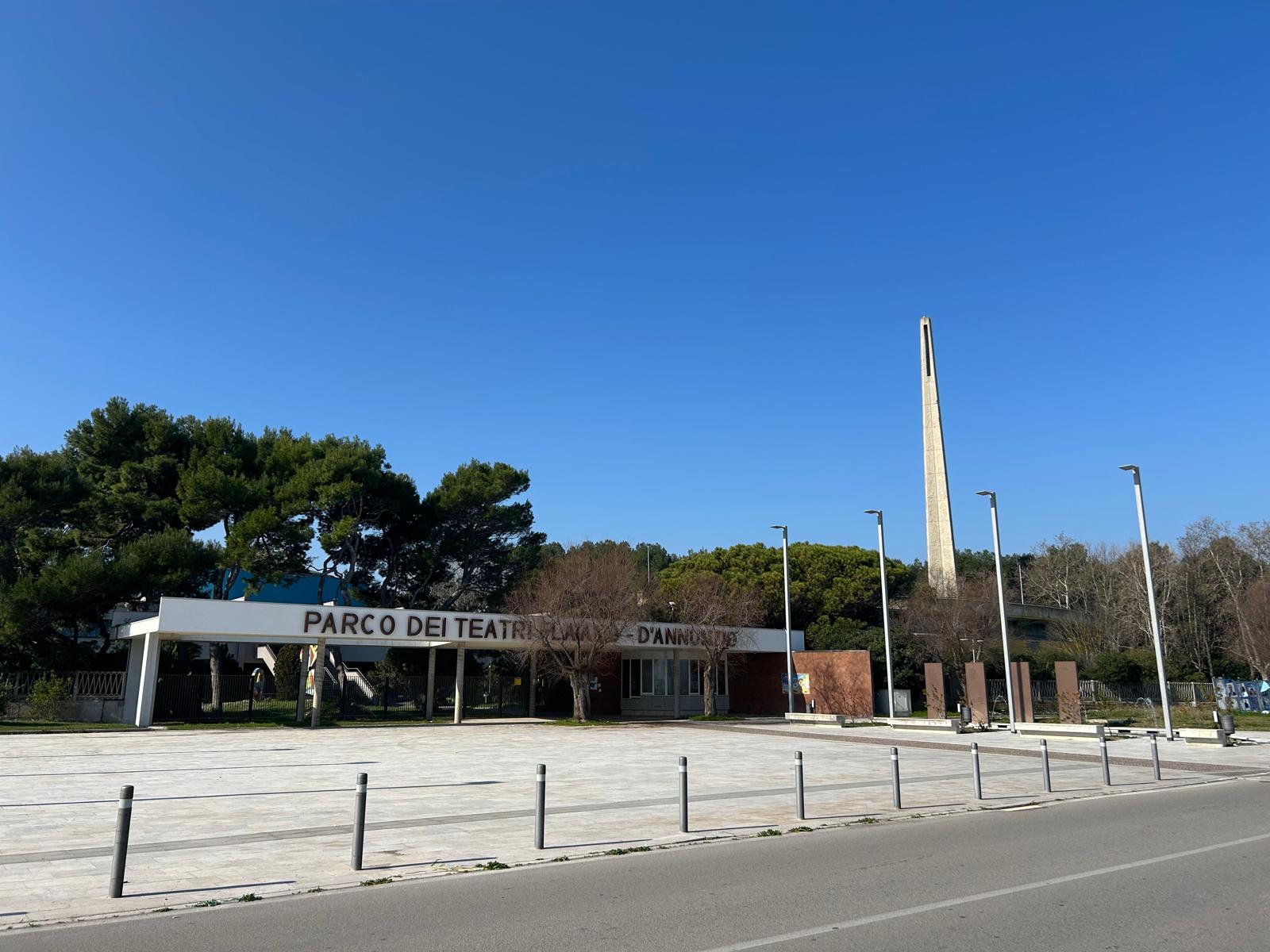 Ingresso del Parco dei Teatri Flaiano e D’Annunzio a Pescara