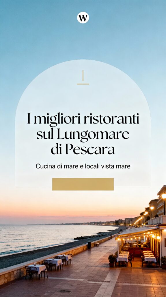 Ristoranti sul lungomare di Pescara al tramonto